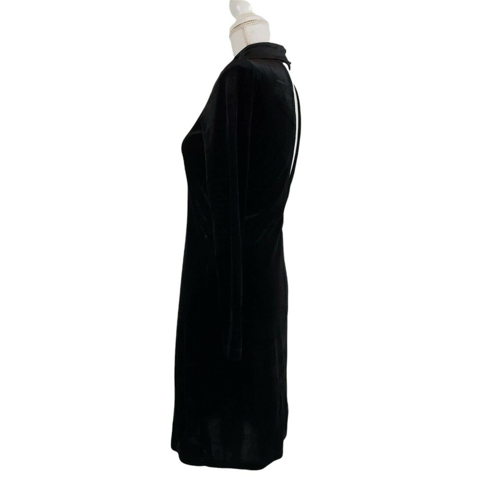 1. State Women's Size S  Black Velvet Sleeveless Halter Neck Bodycon Dress Party - Picture 2 of 12